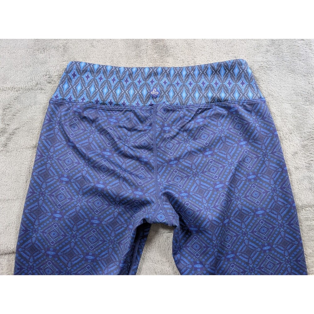 prAna Leggings Womens S Blue Geometric Capri Yoga Workout Activewear Stretch - Picture 4 of 10